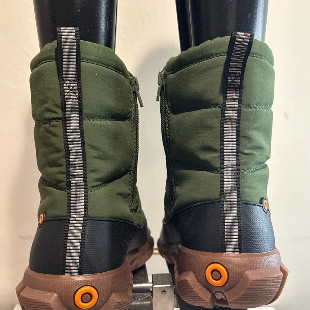 Bogs cedar Quilted Waterproof Green Boots Women’s size 8 new - Picture 7 of 10